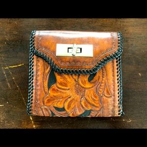 Tooled Handmade Vintage leather wallet